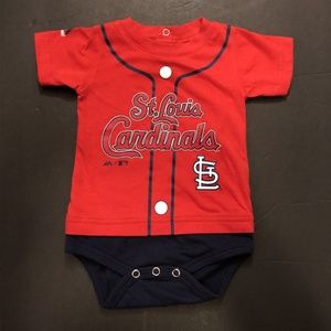 4/$25 Majestic MLB St. Louis Cardinals Onesie 0-3m